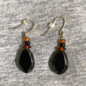 Handcrafted Stone Dangle Earrings